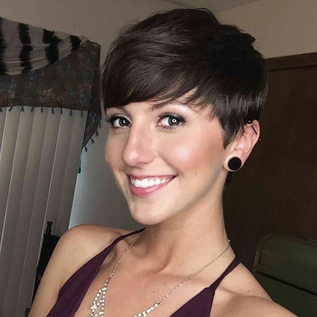 20 Gorgeous Short Pixie Haircut With Bangs – Short Haircuts For Throughout Newest Funky Blue Pixie Hairstyles With Layered Bangs (View 9 of 25)