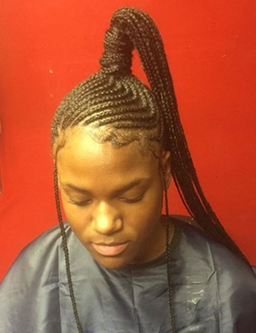 20 Uber Cool Ways To Style Your Micro Braids Throughout High Ponytail Hairstyles With Jumbo Cornrows (View 21 of 25)