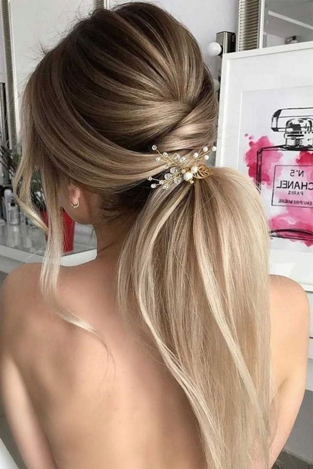 2018 Wedding Hair Trends | The Ultimate Wedding Hair Styles Of 2018 Within Classic Bridesmaid Ponytail Hairstyles (Photo 14 of 25)