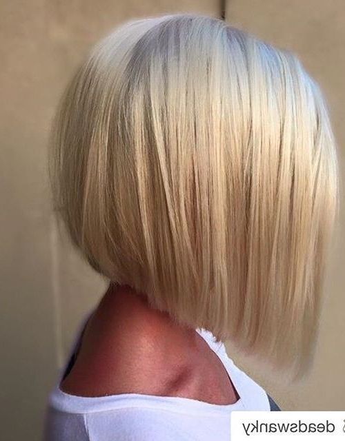 21 Eye Catching A Line Bob Hairstyles | Gorgeous Hair | Pinterest With Solid White Blonde Bob Hairstyles (Photo 1 of 25)