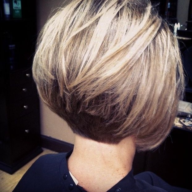 21 Gorgeous Stacked Bob Hairstyles – Popular Haircuts Within Voluminous Stacked Cut Blonde Hairstyles (Photo 5 of 25)