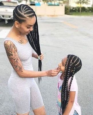 21 Hot Fulani Inspired Braids Ponytails To Rock On Summer – Fashionuki Inside Cornrows And Senegalese Twists Ponytail Hairstyles (View 14 of 25)