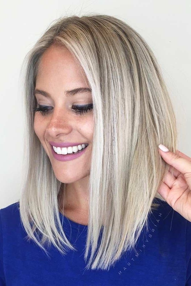 24 Amazing Ideas For Long Bob Haircuts | Hair Bending, Colors Intended For Super Straight Ash Blonde Bob Hairstyles (View 6 of 25)