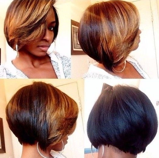 25 Trendy African American Hairstyles For 2018 – Hairstyles Weekly Inside Asymmetry Blonde Bob Hairstyles Enhanced By Color (View 24 of 25)