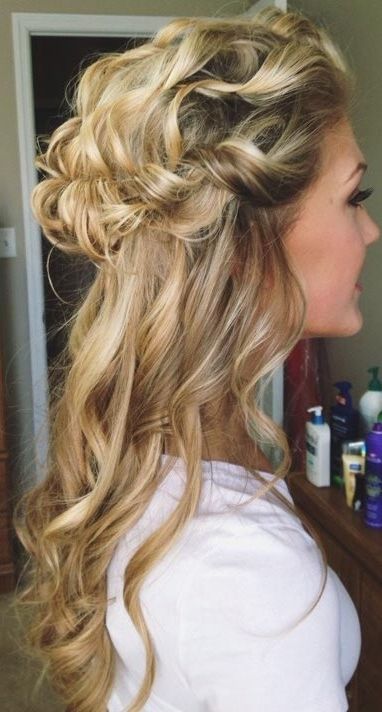 26 Stunning Half Up, Half Down Hairstyles | Stayglam Intended For Messy Half Ponytail Hairstyles (View 8 of 25)