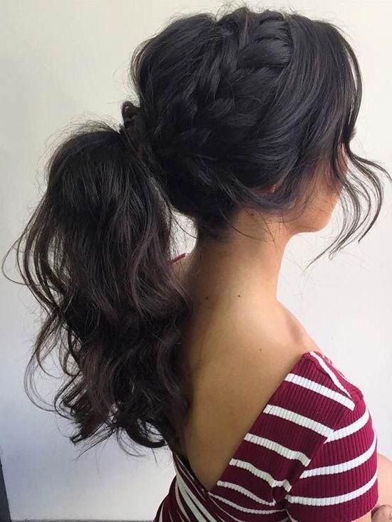 27 Gorgeous Prom Hairstyles For Long Hair In 2018 | Stayglam Regarding Ponytail Hairstyles With A Braided Element (View 9 of 25)