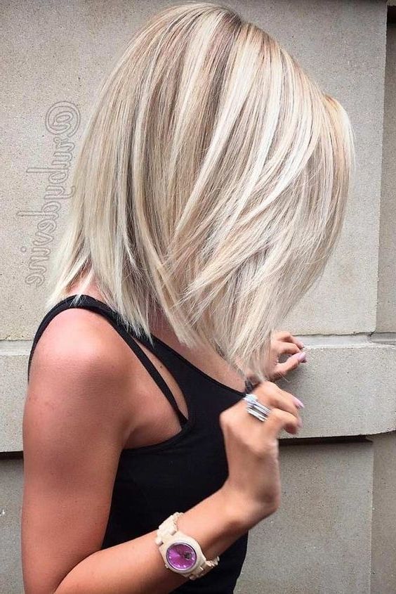 27 Sexy And Chic Long Bob Hair Ideas – Styleoholic Throughout Long Blonde Bob Hairstyles In Silver White (Photo 14 of 25)