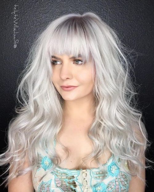 29 Perfect Hairstyles For Round Faces For 2018 With Platinum Tresses Blonde Hairstyles With Shaggy Cut (View 25 of 25)