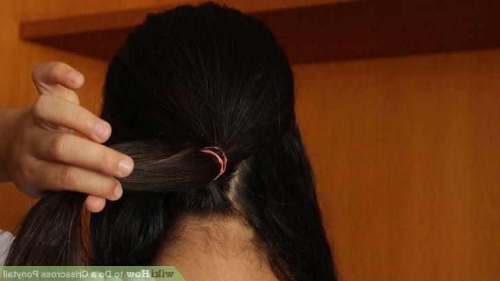 3 Ways To Do A Crisscross Ponytail – Wikihow Throughout The Criss Cross Ponytail Hairstyles (View 25 of 25)