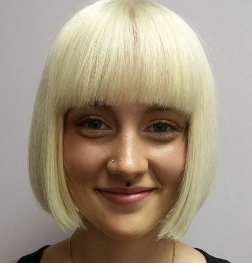 30 Amazing Blunt Bob Hairstyles To Rock This Summer (Short & Medium Inside White Blunt Blonde Bob Hairstyles (View 4 of 25)