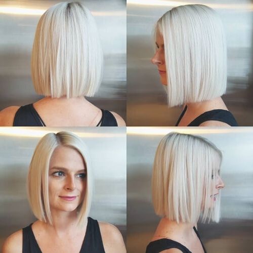 30 Best Platinum Blonde Hair Colors For 2018 Pertaining To Cropped Platinum Blonde Bob Hairstyles (Photo 10 of 25)