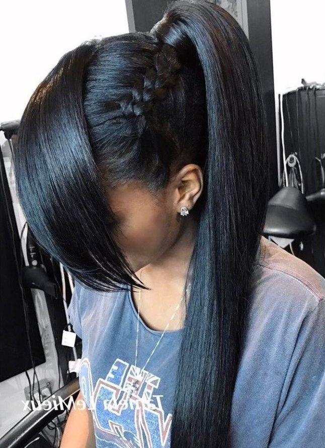 30 Classy Black Ponytail Hairstyles | Hair Care ? | Pinterest Throughout Sky High Pompadour Braid Pony Hairstyles (View 6 of 25)