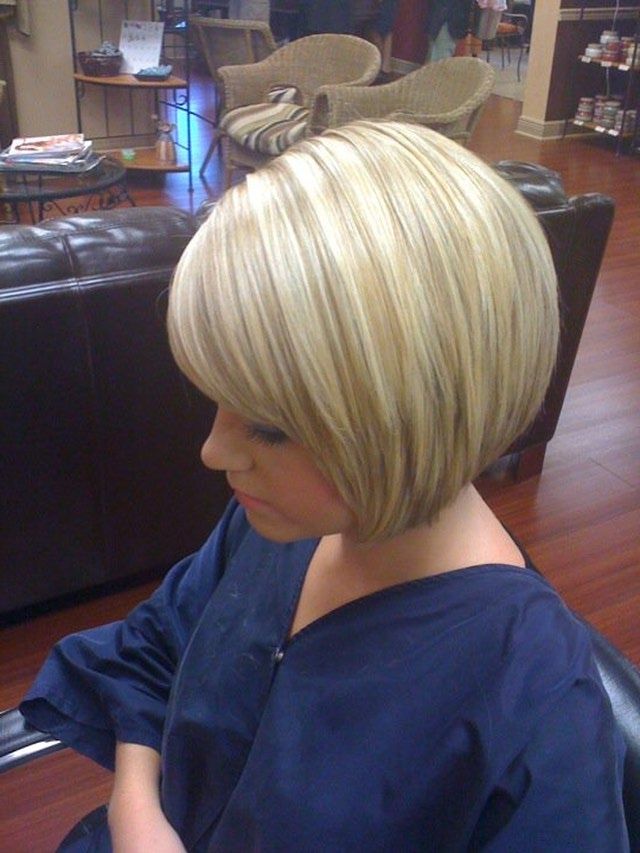 30 Stacked A Line Bob Haircuts You May Like – Pretty Designs In Voluminous Stacked Cut Blonde Hairstyles (View 12 of 25)