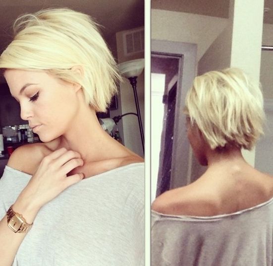 30 Trendy Short Hairstyles For 2015 | Styles Weekly For White Blunt Blonde Bob Hairstyles (View 14 of 25)