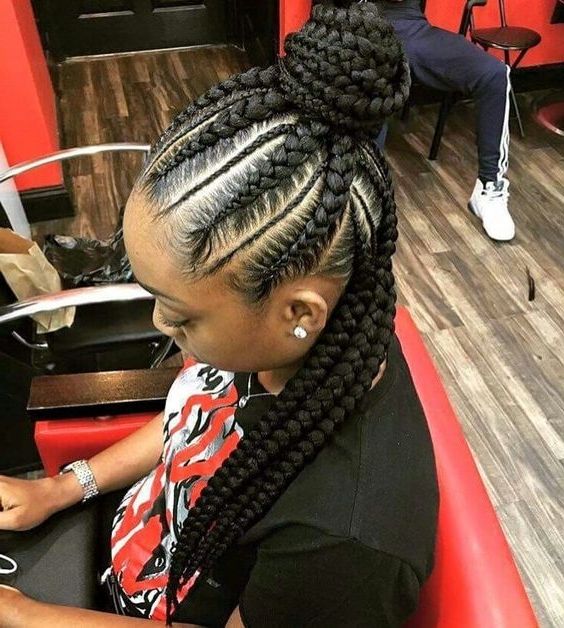 31 Ghana Braids Styles For Trendy Protective Looks With Regard To Chunky Black Ghana Braids Ponytail Hairstyles (View 14 of 25)