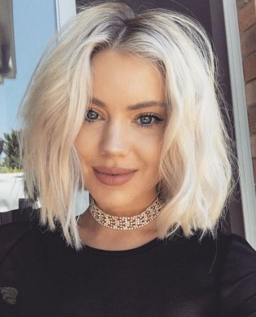 40 Messy Bob Hairstyles That Women Just Can't Say No To | Hair With Regard To Solid White Blonde Bob Hairstyles (Photo 15 of 25)