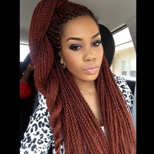 40 Senegalese Twist Hairstyles For Black Women | Herinterest/ Inside Black Layered Senegalese Twists Pony Hairstyles (Photo 2 of 25)