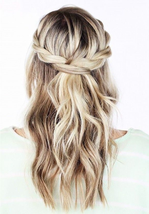 40 Stunning Half Up Half Down Wedding Hairstyles With Tutorial With Beachy Half Ponytail Hairstyles (View 1 of 25)