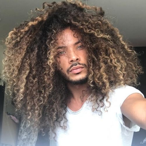 50 Afro Hairstyles For Men – Men Hairstyles World Regarding Highlighted Afro Curls Ponytail Hairstyles (View 15 of 25)