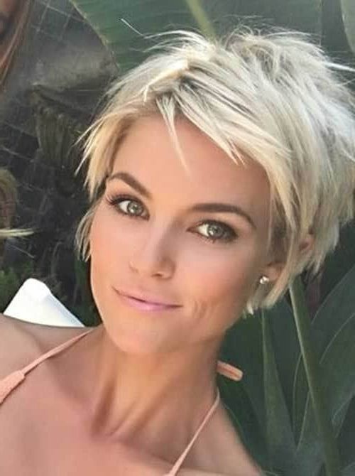 50 Fresh Short Blonde Hair Ideas To Update Your Style In 2018 Within 2018 Bleach Blonde Pixie Hairstyles (Photo 16 of 25)