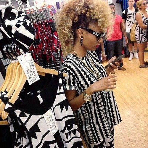 50 Mohawk Hairstyles For Black Women | Stayglam Throughout Curly Blonde Ponytail Hairstyles With Weave (View 24 of 25)