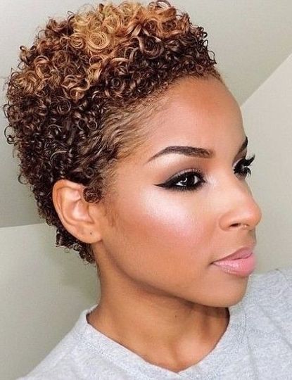 50 Stylish Short Hairstyles For Black Women Inside Most Up To Date Long Honey Blonde And Black Pixie Hairstyles (View 13 of 25)