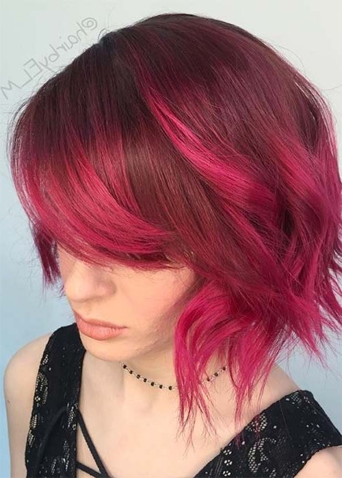 55 Incredible Short Bob Hairstyles & Haircuts With Bangs | Fashionisers Inside Recent Piece Y Pixie Haircuts With Subtle Balayage (Photo 16 of 25)