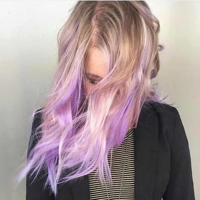 55 Lustrous Purple Hair Color Ideas — Feel Like A Queen Inside Voluminous Platinum And Purple Curls Blonde Hairstyles (View 11 of 25)