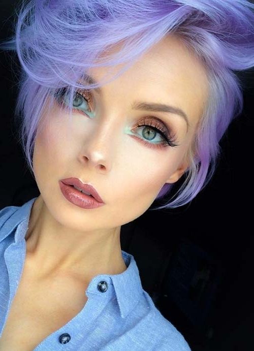 55 Short Hairstyles For Women With Thin Hair | Fashionisers Pertaining To Platinum And Purple Pixie Blonde Hairstyles (View 11 of 25)