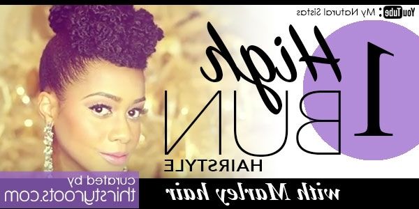 6 Easy Updo High Bun Hairstyle Tutorials For Black Women Pertaining To High Black Pony Hairstyles For Relaxed Hair (Photo 17 of 25)