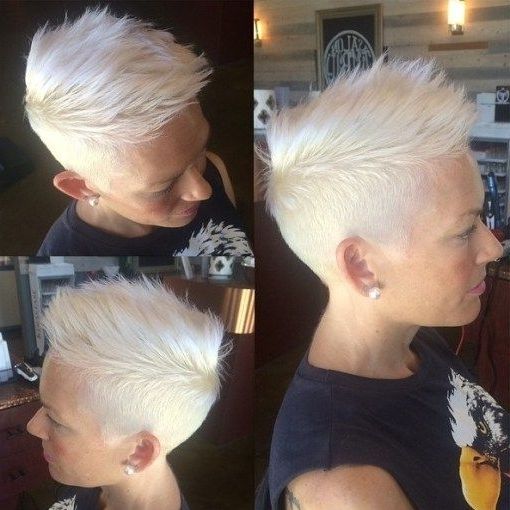 60 Cute Short Pixie Haircuts – Femininity And Practicality | My Inside Most Popular Spiked Blonde Mohawk Hairstyles (View 6 of 25)