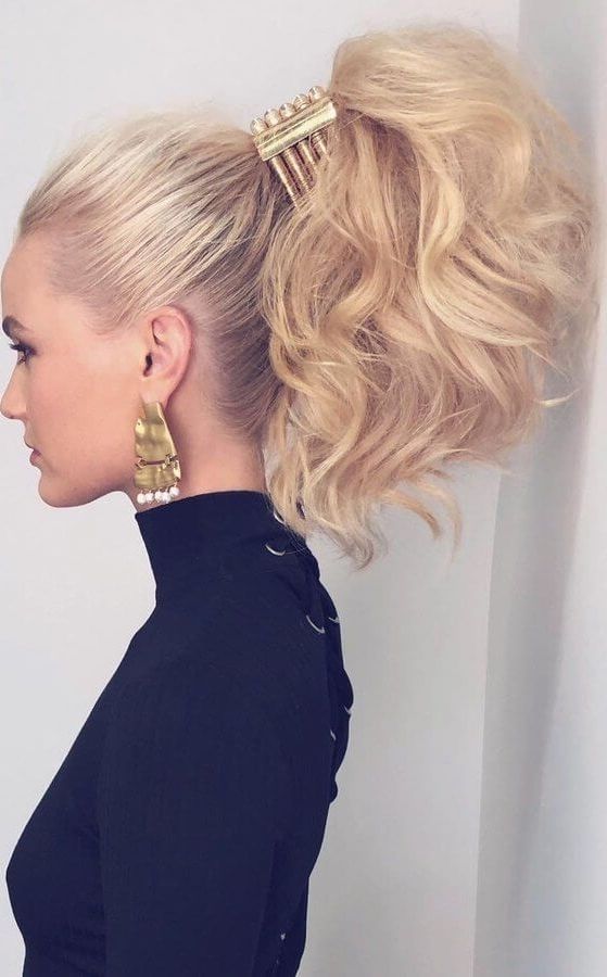 60 Inspiring Haircuts To Help You Embrace The Spring | Hair Color Pertaining To Blonde Flirty Teased Ponytail Hairstyles (View 21 of 25)