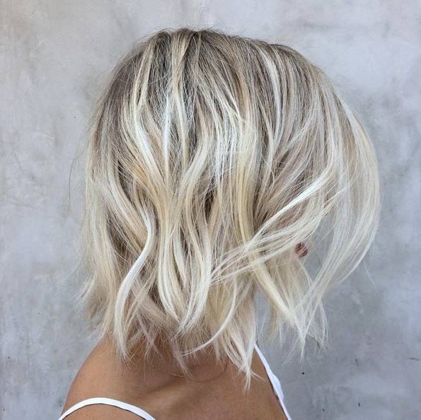 60 Popular Choppy Bob Hairstyles – Style Skinner For Icy Blonde Shaggy Bob Hairstyles (Photo 24 of 25)