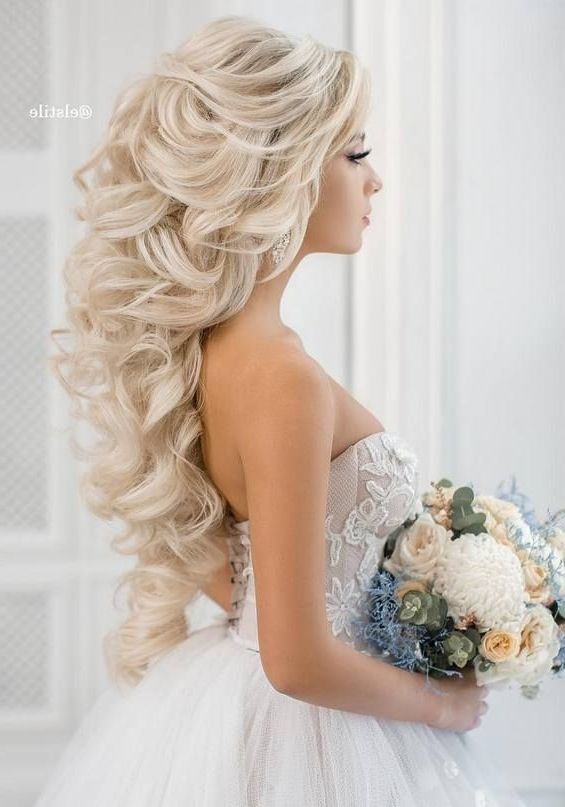 65 Long Bridesmaid Hair & Bridal Hairstyles For Wedding 2017 Inside White Wedding Blonde Hairstyles (Photo 1 of 25)