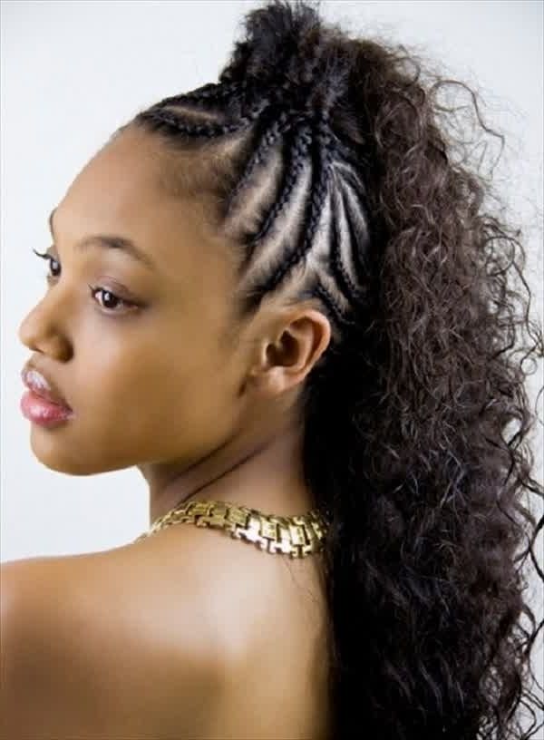 68 Inspiring Black Braid Hairstyles For Black Women – Style Easily Within Side Braid Hairstyles For Curly Ponytail (Photo 23 of 25)