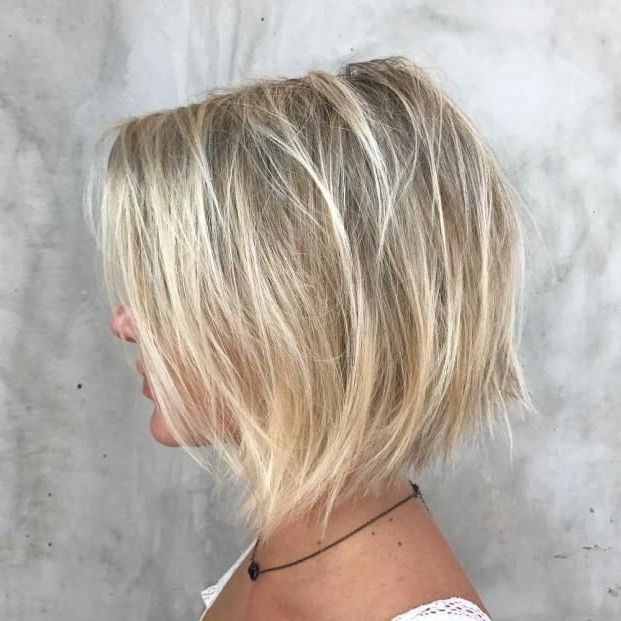 70 Devastatingly Cool Haircuts For Thin Hair | Blonde Balayage, Fine For Chamomile Blonde Lob Hairstyles (View 14 of 25)