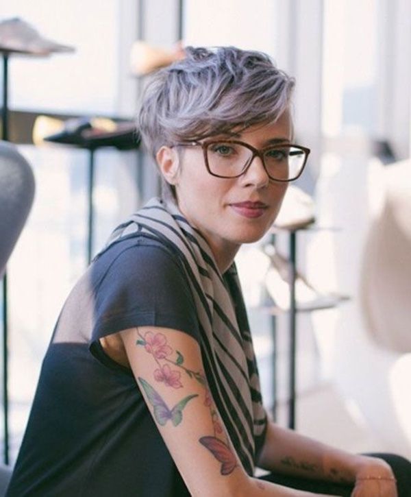 78 Grey Hairstyles To Try For A Hot New Look With Regard To Current Silver And Brown Pixie Hairstyles (View 24 of 25)