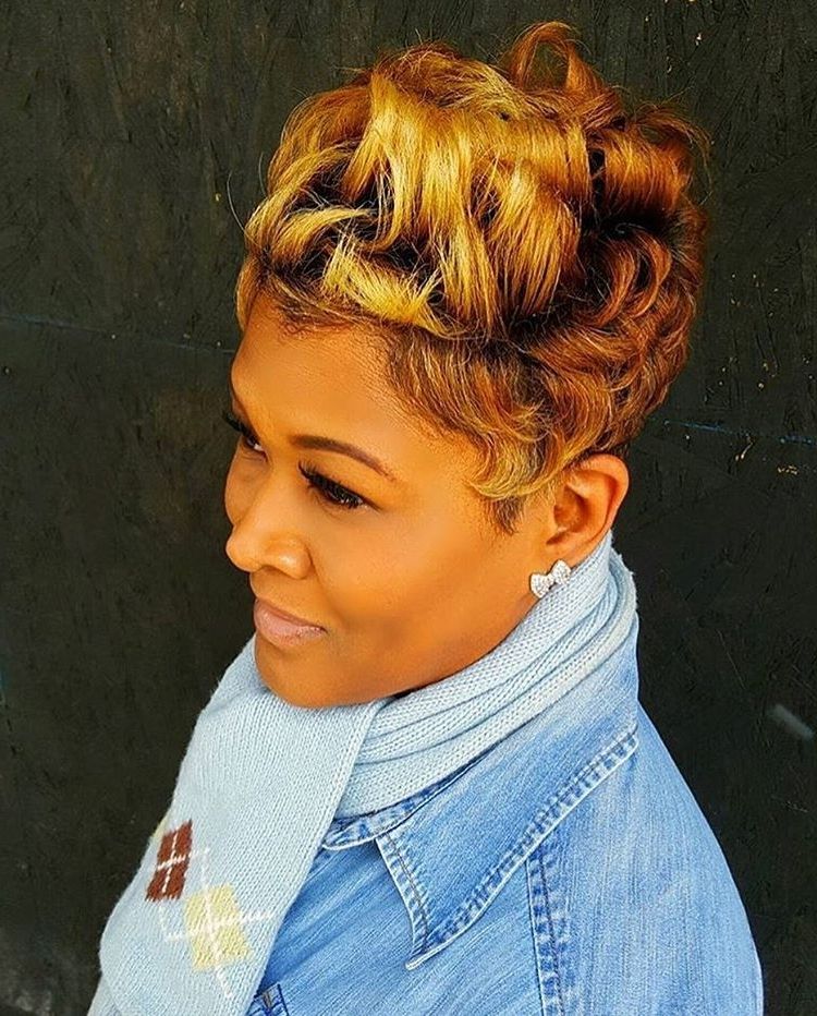 80 Cool Short Haircuts For Black Women – Best In 2016 Regarding 2018 Long Honey Blonde And Black Pixie Hairstyles (View 15 of 25)