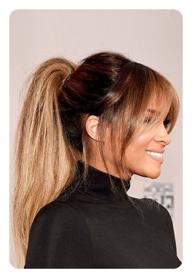 97 Amazing Ponytail With Bangs Hairstyles Inside Side Bangs And Pony Hairstyles For Wavy Hair (View 6 of 25)