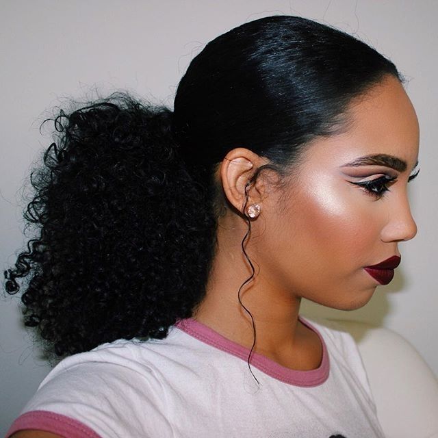 Added This Look To My Youtube | ?Natural Curly Hair? | Pinterest In Highlighted Afro Curls Ponytail Hairstyles (View 4 of 25)