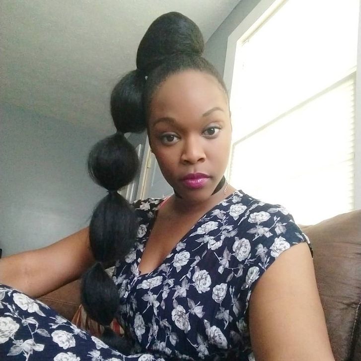 Afro Puff Bubble Ponytails Are My New Favorite Protective Style – My Throughout Sleek Bubble Ponytail Hairstyles (View 21 of 25)