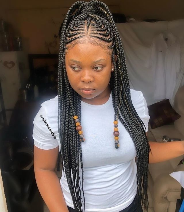 Black Braided Hairstyles With Extensions | Popsugar Beauty Throughout Chunky Black Ghana Braids Ponytail Hairstyles (View 25 of 25)