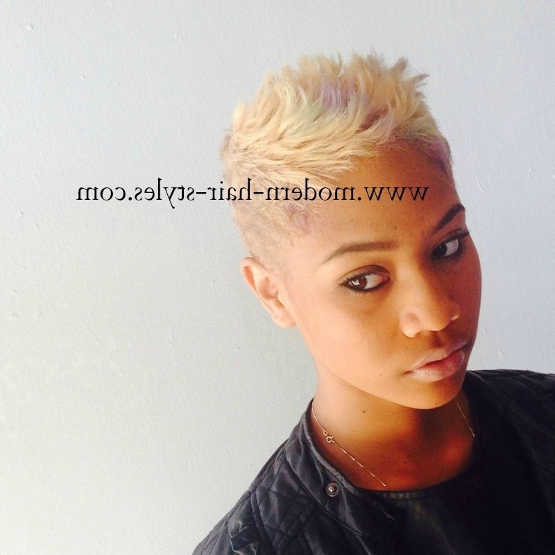 Blonde Hairstyles For Black Hair, Pictures And Styling Details With Regard To Latest Long Honey Blonde And Black Pixie Hairstyles (View 7 of 25)