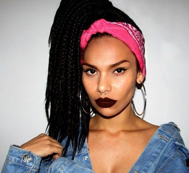 Box Braids Hairstyles Ponytail Hairstyles Easy Of Box Braid Ponytail In Box Braids Pony Hairstyles (View 14 of 25)