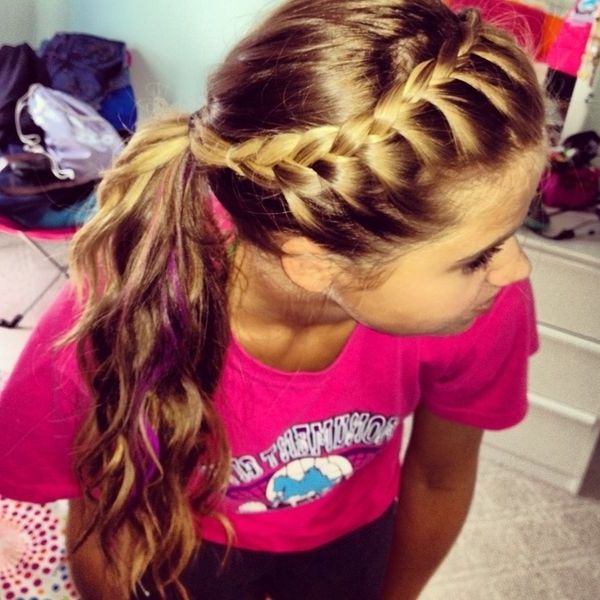 Braided Ponytail Hairstyles, Hair Braided Into A Ponytail Pictures With French Braid Hairstyles With Ponytail (View 12 of 25)