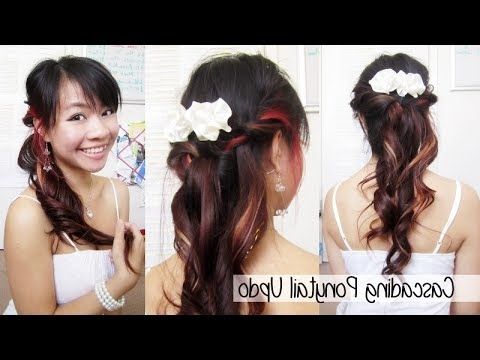 Cascading Ponytail For Prom – Youtube With Ponytail Cascade Hairstyles (View 16 of 25)