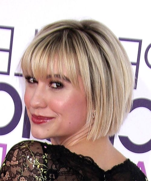 Chelsea Kane Classic Pageboy Short Straight Formal Bob Hairstyle In Classic Blonde Bob With A Modern Twist (View 12 of 25)