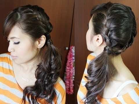 Chic Side Ponytail French Braid Hairstyle For Long Hair Tutorial Inside Side Ponytail Hairstyles With Braid (View 1 of 25)