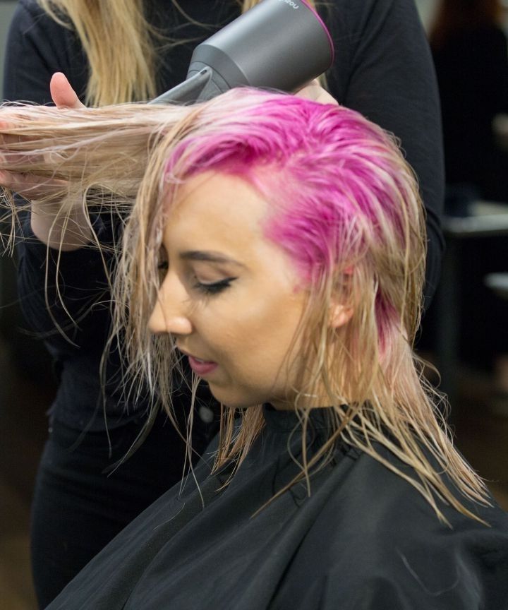 Colored Pink Roots Blonde – How To Dye Your Hair Video In Sleek Blonde Hairstyles With Grown Out Roots (Photo 20 of 25)