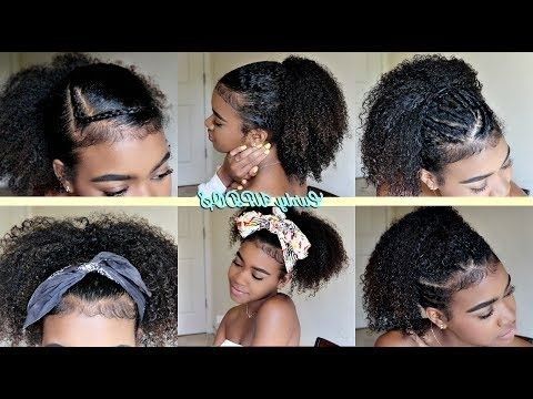 Cute And Easy Updos/ponytails Hairstyles For Curly And Natural Hair Pertaining To Easy High Pony Hairstyles For Curly Hair (View 17 of 25)